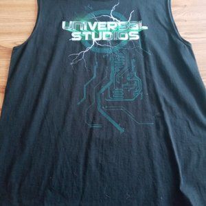 UNIVERSAL STUDIOS FL BNWT MENS LIGHTNING STORM  BLACK MUSCLE SHIRT SZ XL